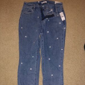 Flower printed American Eagle jeans